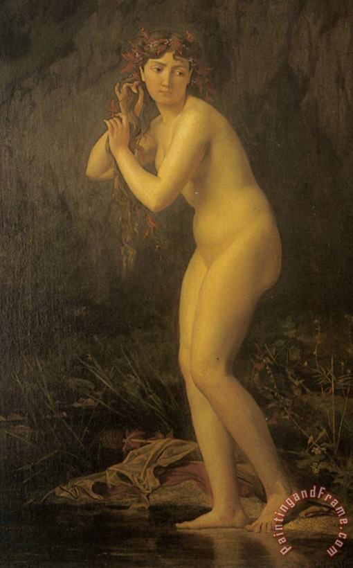 Jules Joseph Lefebvre A Bathing Nude Art Print