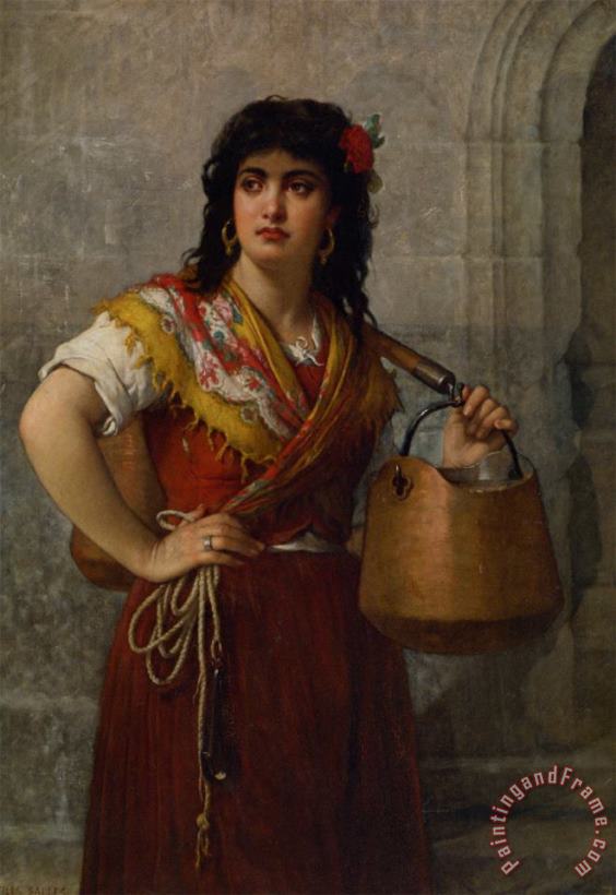 Jules Salles-wagner The Water Carrier Art Painting