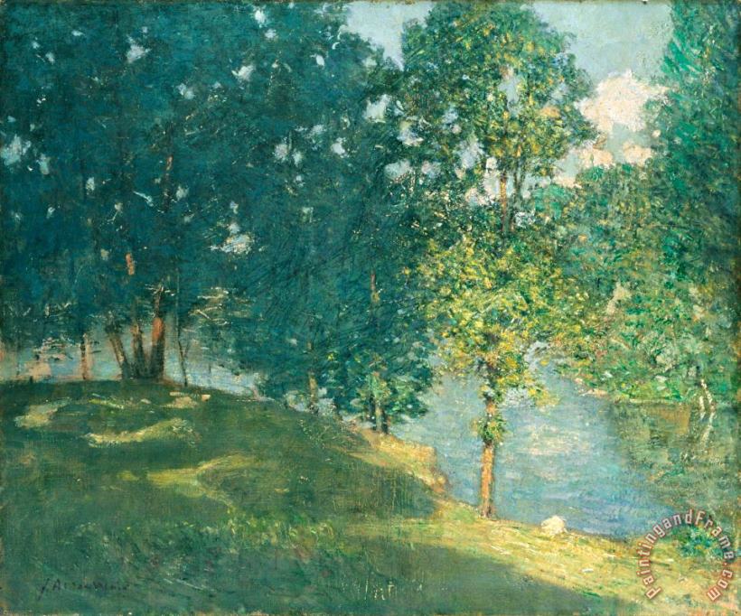 Julian Alden Weir Afternoon by The Pond Art Painting