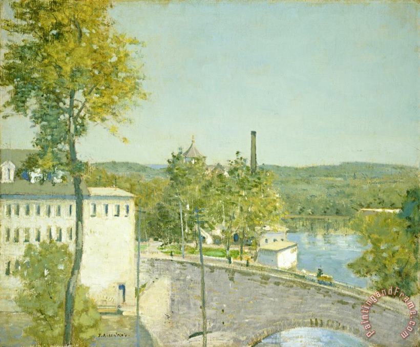 Julian Alden Weir U.s. Thread Company Mills, Willimantic, Connecticut Art Painting