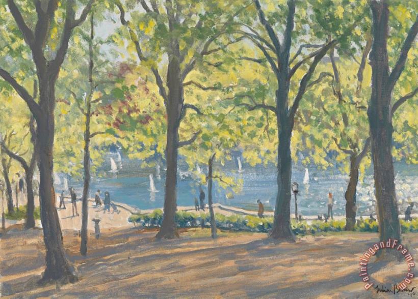 Central Park New York painting - Julian Barrow Central Park New York Art Print