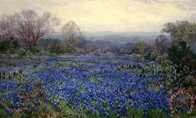 Untitled (field of Bluebonnets), N.d. painting - Julian Onderdonk Untitled (field of Bluebonnets), N.d. Art Print