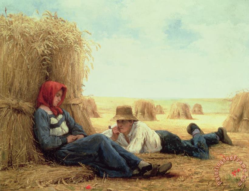 Harvest Time painting - Julien Dupre Harvest Time Art Print