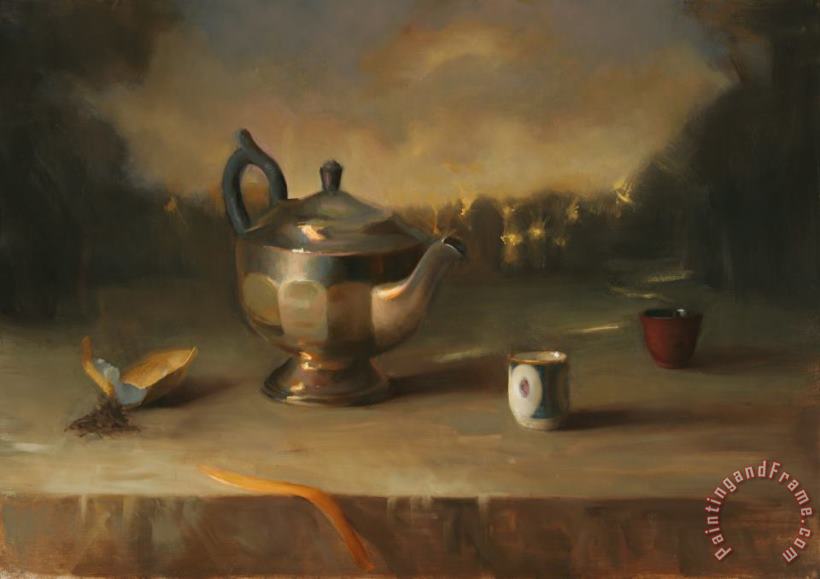 Juliette Aristides Silver Teapot Art Painting