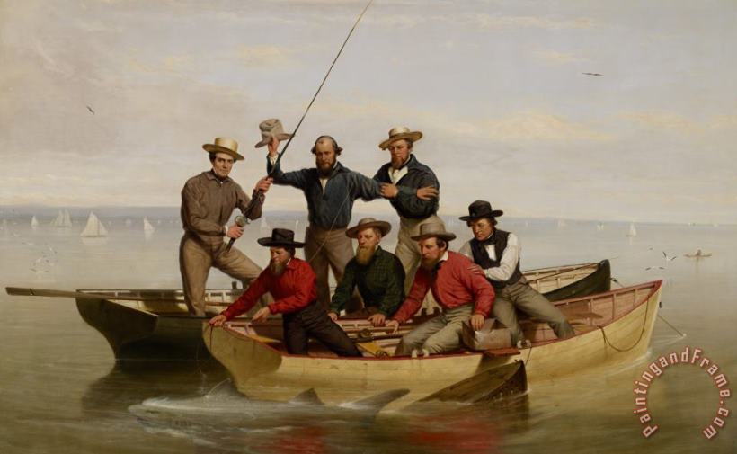 A Fishing Party Off Long Island painting - Junius Brutus Stearns A Fishing Party Off Long Island Art Print