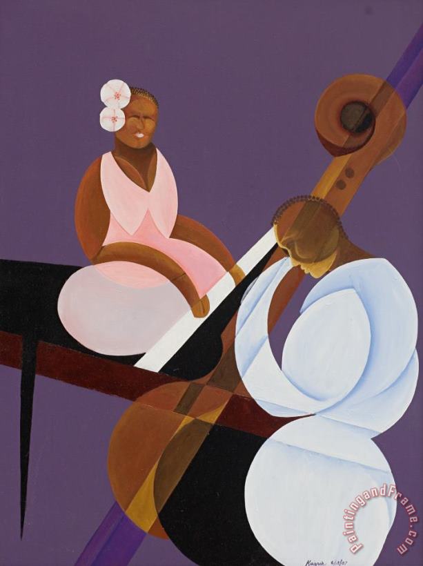 Lavender Jazz painting - Kaaria Mucherera Lavender Jazz Art Print