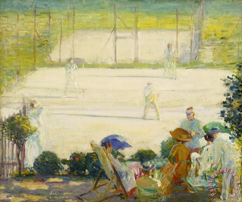 Tennis Court at Hotel Baudy painting - Karl Anderson Tennis Court at Hotel Baudy Art Print