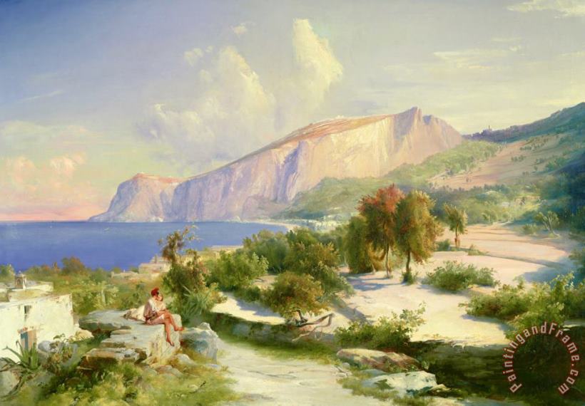 Capri painting - Karl Blechen Capri Art Print