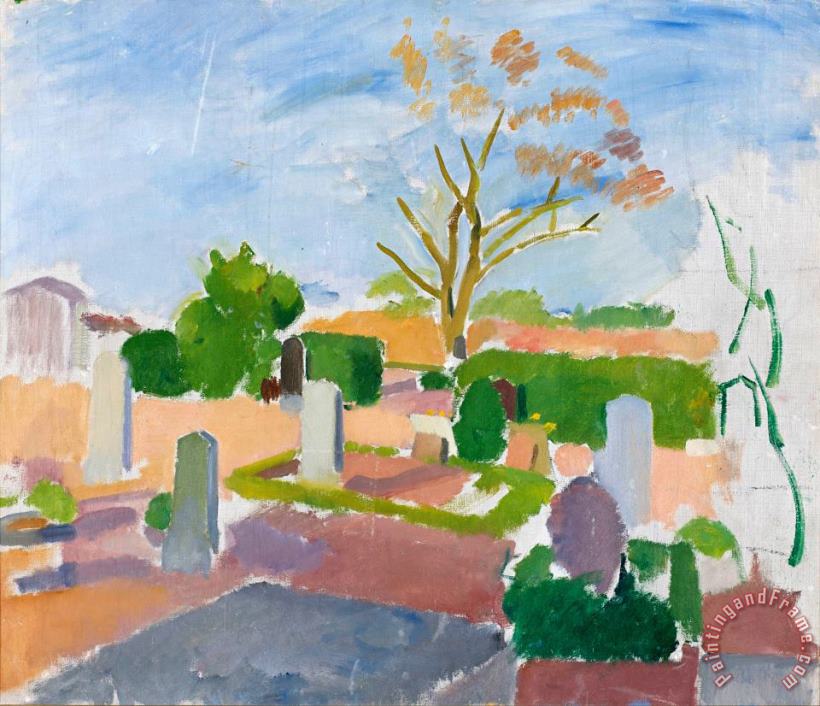 Graveyard, Christianso painting - Karl Isakson Graveyard, Christianso Art Print