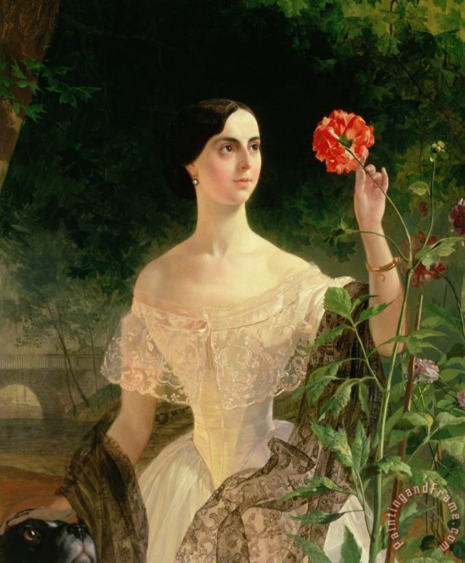 Karl Pavlovich Bryullov Portrait Of Sofia Andreyevna Shuvalova Art Painting
