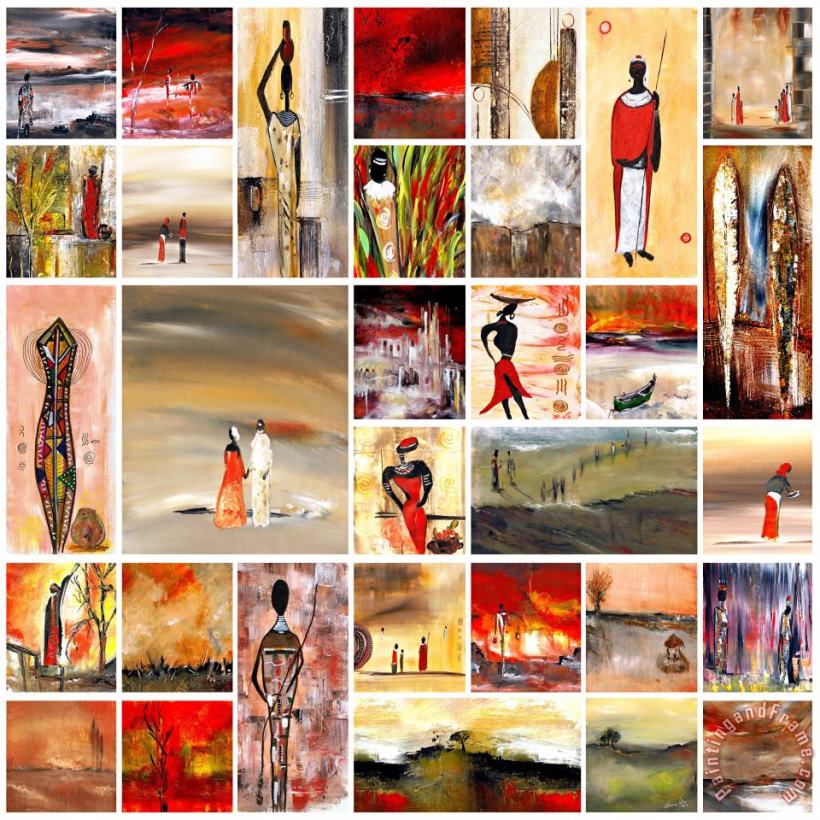 The best of Africa painting - Katarina Niksic The best of Africa Art Print