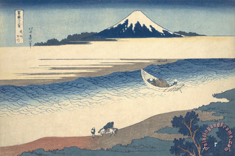 Katsushika Hokusai Bushu Tamagawa (the Tama River in Musashi Province) Art Painting