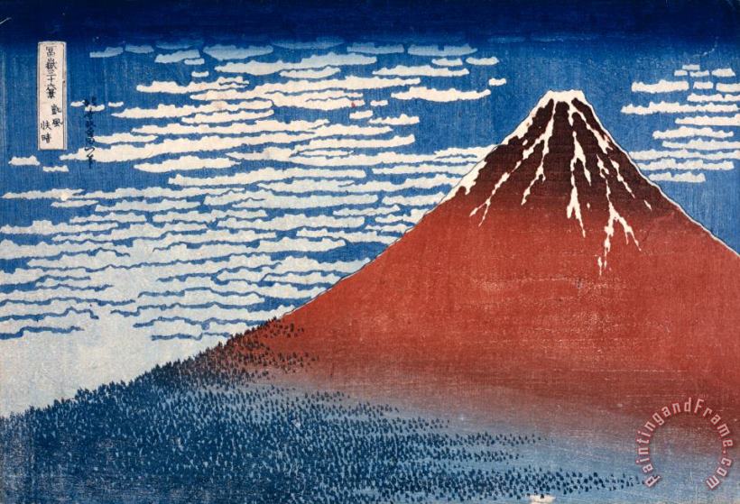 Katsushika Hokusai Fine Wind, Clear Morning (gaifu Kaisei) Art Painting
