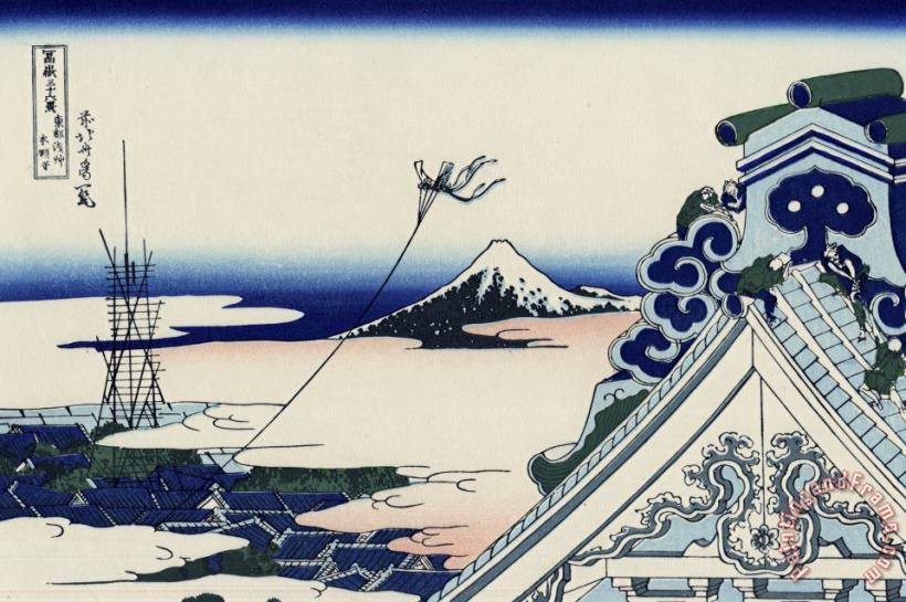 Katsushika Hokusai Honganji Temple at Asakusa in The Eastern Capital Art Print