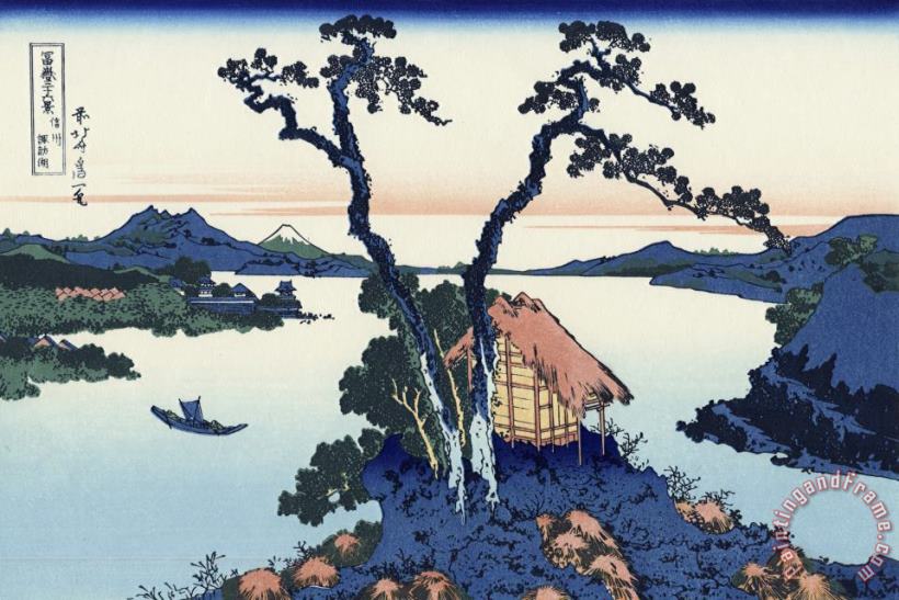 Katsushika Hokusai Lake Suwa in The Shinano Province Art Painting