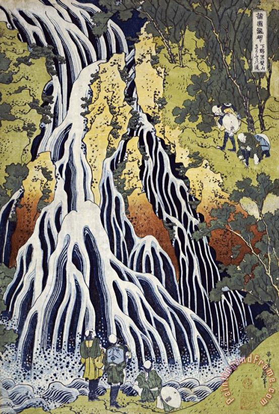 The Kirifuri Waterfall painting - Katsushika Hokusai The Kirifuri Waterfall Art Print