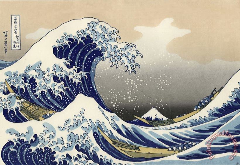 Katsushika Hokusai Under The Wave Off Kanagawa Art Painting