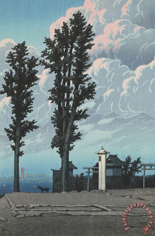 Kawase Hasui Kanda Myojin Shrine After The Earthquake Fire (kanda Myojin Keidai) Art Painting