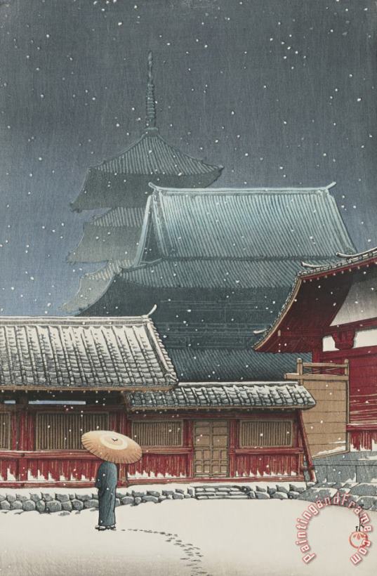 Kawase Hasui The Temple Tennoji, Osaka (osaka Tennoji) Art Print