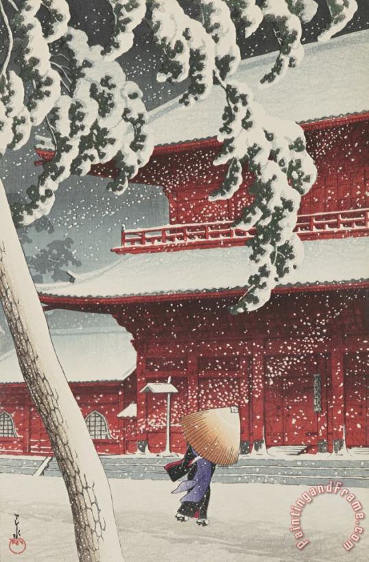 Kawase Hasui Zojo Temple, Shiba Art Painting