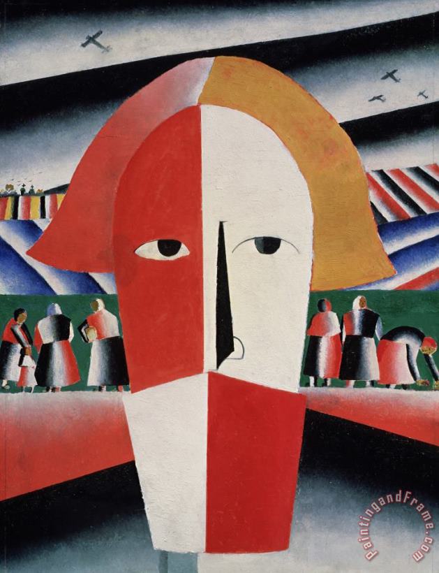 Kazimir Malevich Head Of A Peasant Art Print