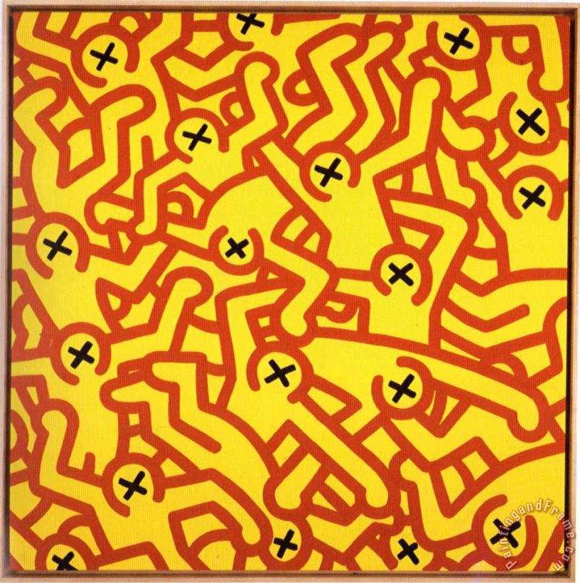 Pop 18 painting - Keith Haring Pop 18 Art Print