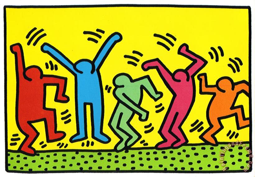 New Keith Haring Angels Pop Art Print Poster Canvas Afterpay Free Shipping AU