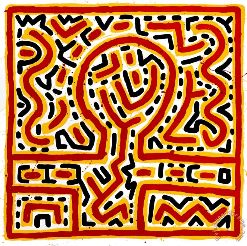 Untitled painting - Keith Haring Untitled Art Print