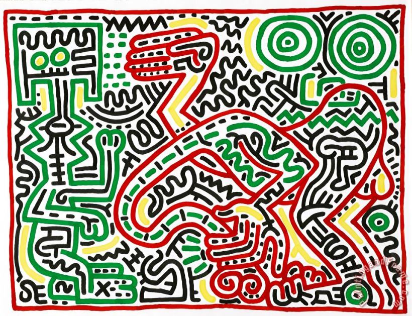 Untitled painting - Keith Haring Untitled Art Print