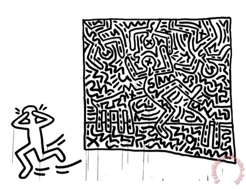Untitled 1982 painting - Keith Haring Untitled 1982 Art Print