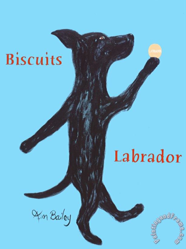 Ken Bailey Biscuits Labrador Art Painting