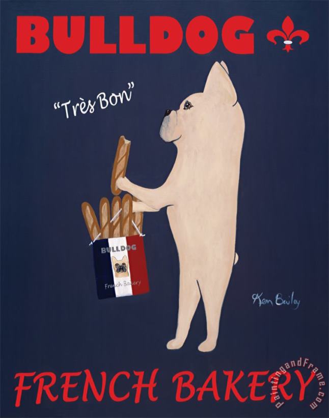 Bulldog French Bakery painting - Ken Bailey Bulldog French Bakery Art Print