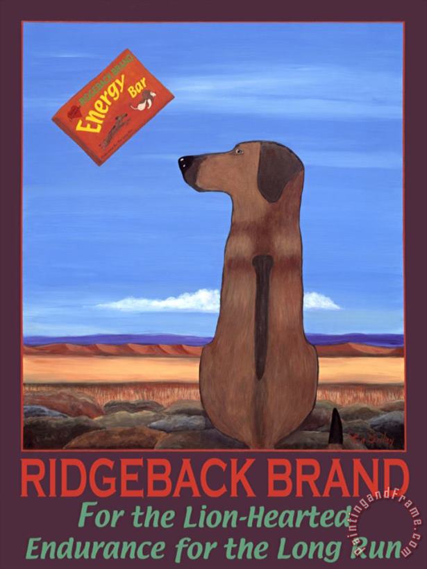 Ridgeback Brand painting - Ken Bailey Ridgeback Brand Art Print