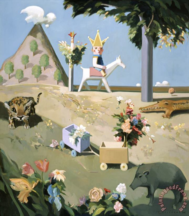 Journey Into The Garden painting - Kenneth Lochhead Journey Into The Garden Art Print
