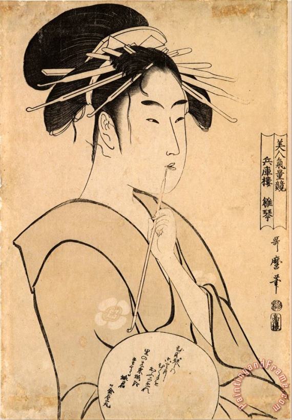 Hinakoto The Courtesan painting - Kitagawa Utamaro Hinakoto The Courtesan Art Print