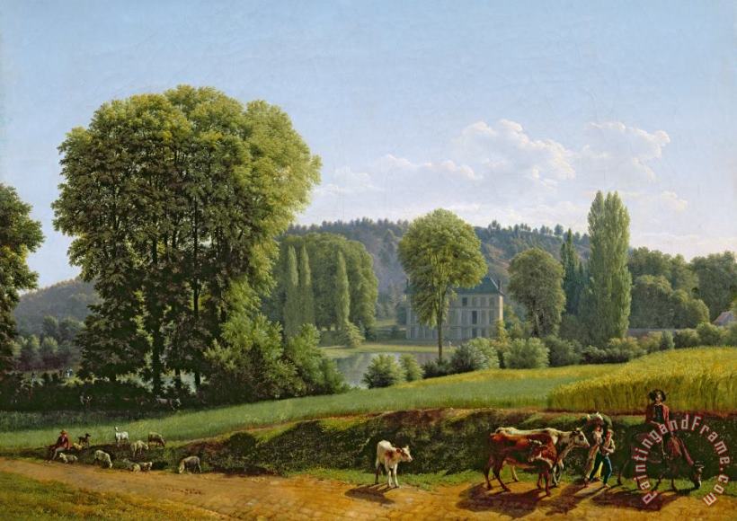 Lancelot Theodore Turpin de Crisse Landscape with Animals Art Print