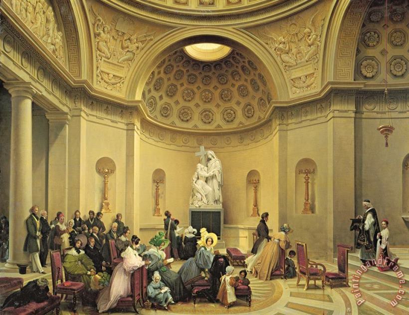 Lancelot Theodore Turpin de Crisse Mass in the Expiatory Chapel Art Print
