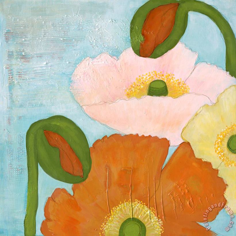 Poppy Bouquet III painting - Laura Gunn Poppy Bouquet III Art Print
