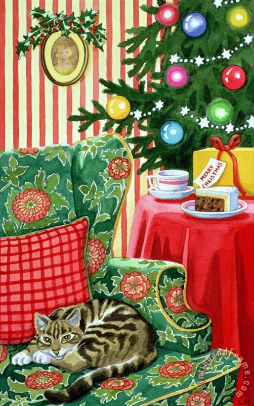Christmas Tea painting - Lavinia Hamer Christmas Tea Art Print