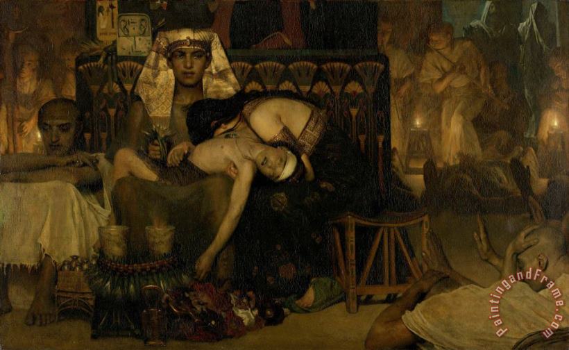 Lawrence Alma-tadema The Death of The Pharaoh's Firstborn Son<br>the Death of The Pharaoh's Firstborn Son Art Print