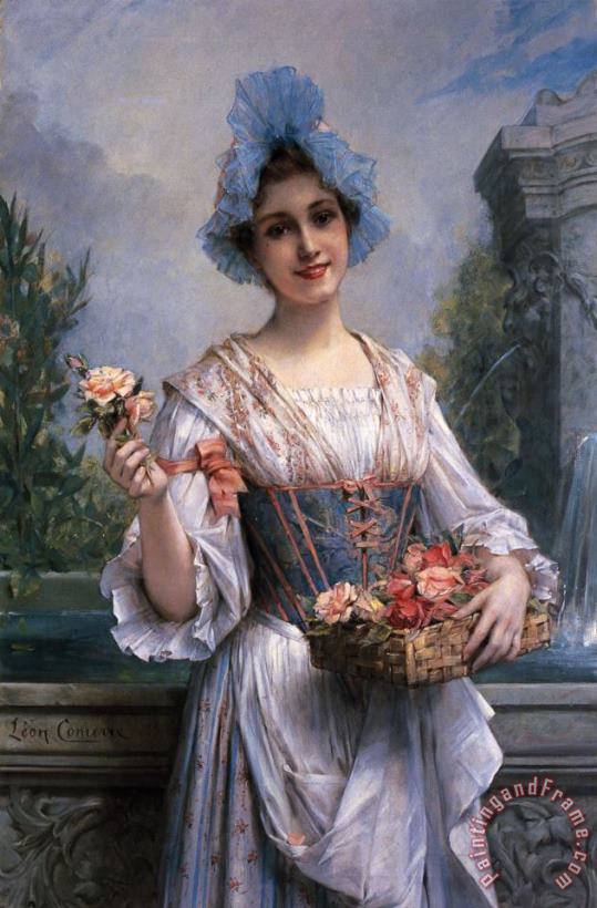 The Flower Seller painting - Leon Francois Comerre The Flower Seller Art Print