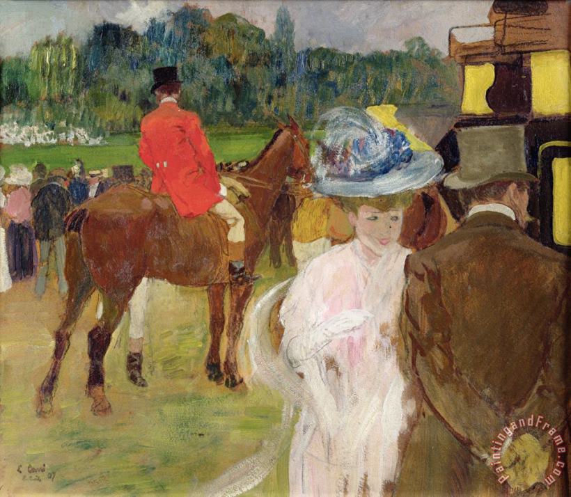 Leon Georges Carre At The Races At Auteuil Art Print