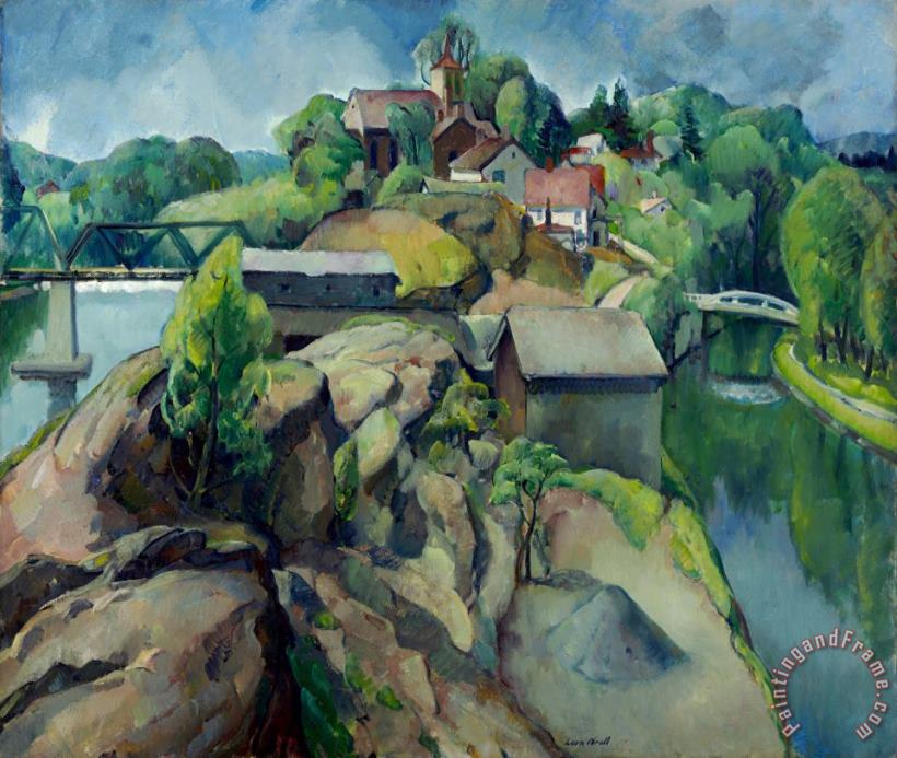 Leon Kroll Landscape Two Rivers Art Print