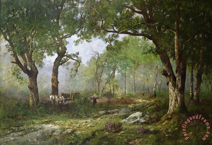 The Forest of Fontainebleau painting - Leon Richet The Forest of Fontainebleau Art Print