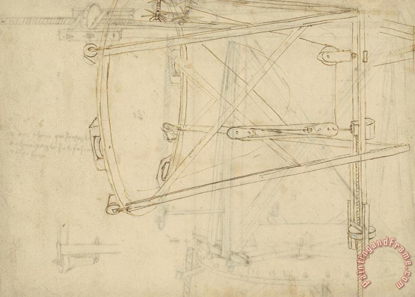 Leonardo da Vinci Page From Atlantic Codex Art Print