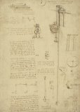 Palace of Versailles Prints - Study And Calculations For Determining Friction Drawing With Notes On Gardens Of Milanese Palace by Leonardo da Vinci