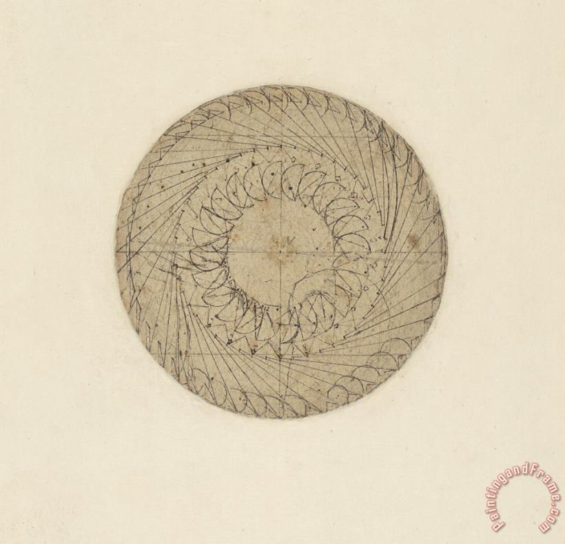 Leonardo da Vinci Study Of Water Wheel From Atlantic Codex Art Painting