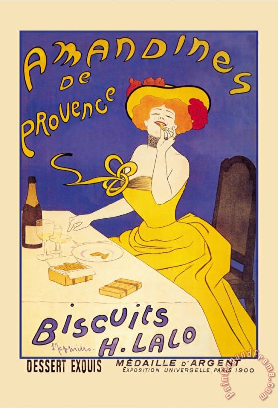 Amandines De Provence Biscuits painting - Leonetto Cappiello Amandines De Provence Biscuits Art Print