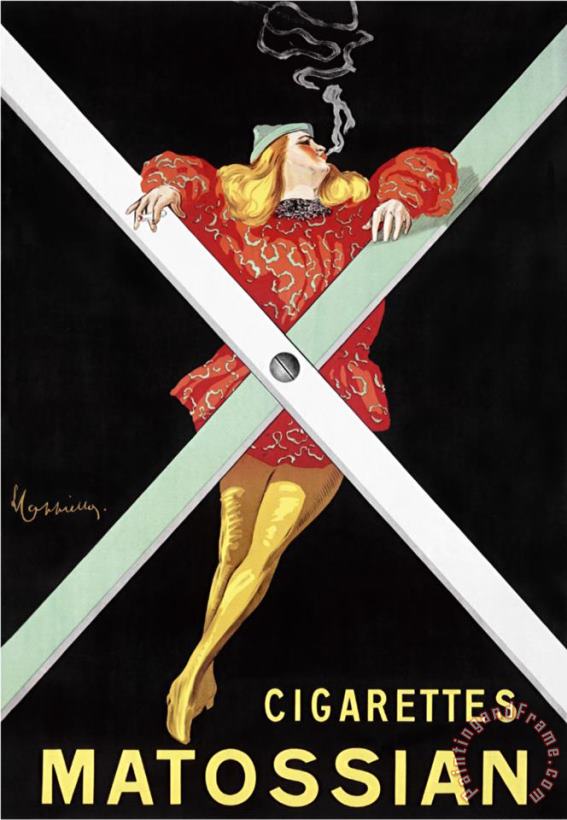 Cigarettes Matossian painting - Leonetto Cappiello Cigarettes Matossian Art Print