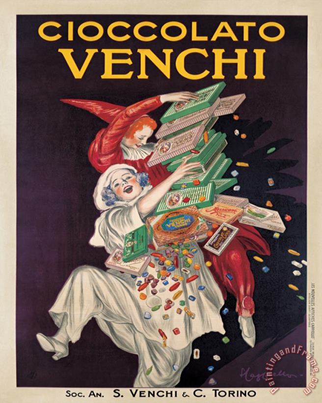 Cioccolato Venchi painting - Leonetto Cappiello Cioccolato Venchi Art Print
